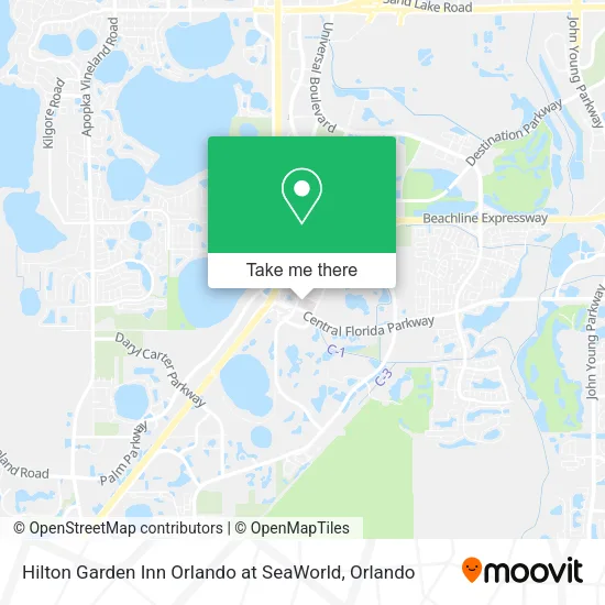 Hilton Garden Inn Orlando at SeaWorld map