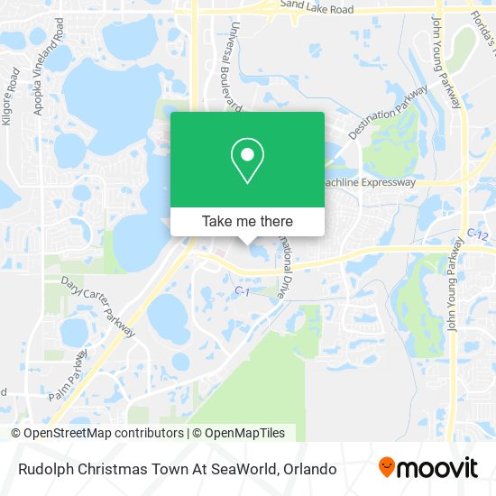 Mapa de Rudolph Christmas Town At SeaWorld