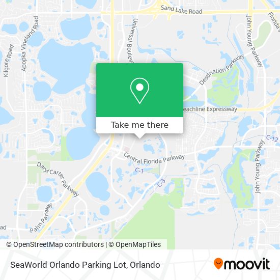 SeaWorld Orlando Parking Lot map