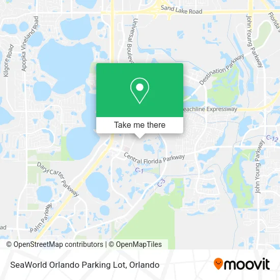 Mapa de SeaWorld Orlando Parking Lot