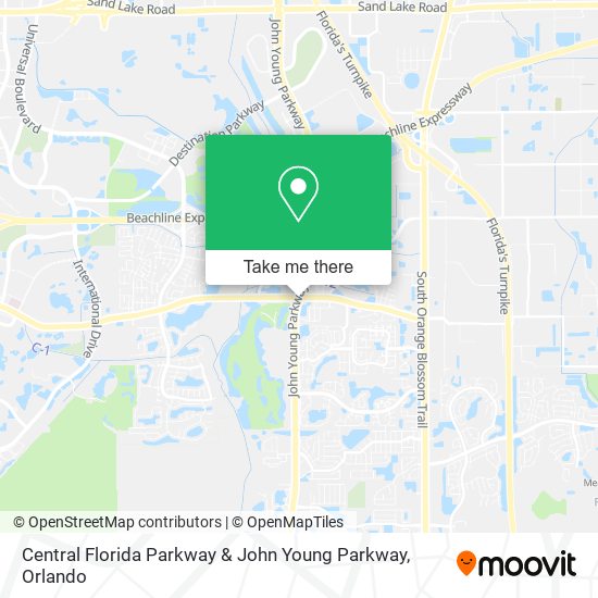 Central Florida Parkway & John Young Parkway map