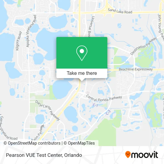 Pearson VUE Test Center map