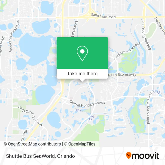 Mapa de Shuttle Bus SeaWorld
