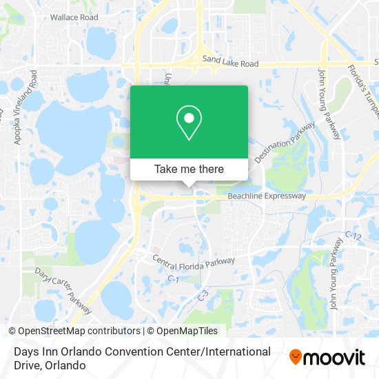 Mapa de Days Inn Orlando Convention Center / International Drive