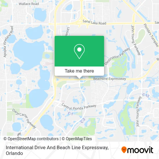 International Drive And Beach Line Expressway map