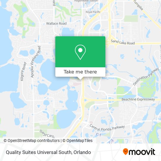 Mapa de Quality Suites Universal South