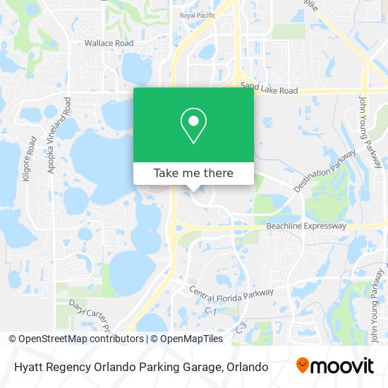 Hyatt Regency Orlando Parking Garage map