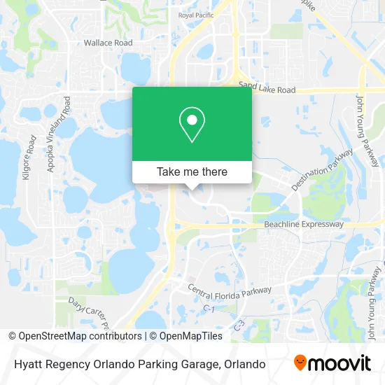 Hyatt Regency Orlando Parking Garage map