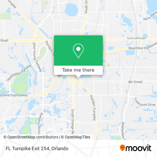 FL Turnpike Exit 254 map
