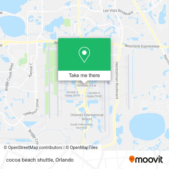 cocoa beach shuttle map
