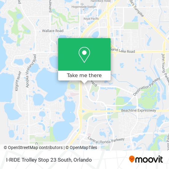 I-RIDE Trolley Stop 23 South map