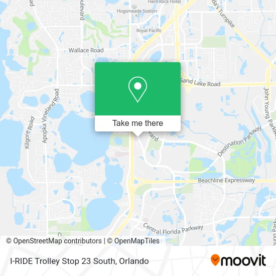 Mapa de I-RIDE Trolley Stop 23 South