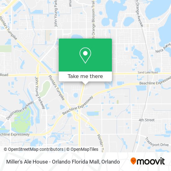 Miller's Ale House - Orlando Florida Mall map