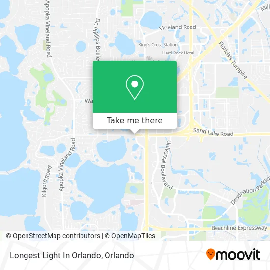 Longest Light In Orlando map