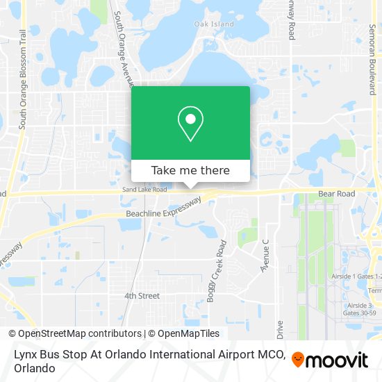Lynx Bus Stop At Orlando International Airport MCO map