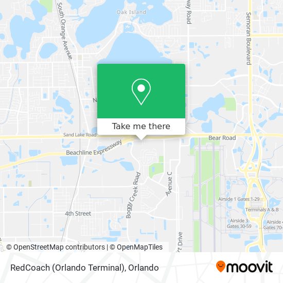 Mapa de RedCoach (Orlando Terminal)