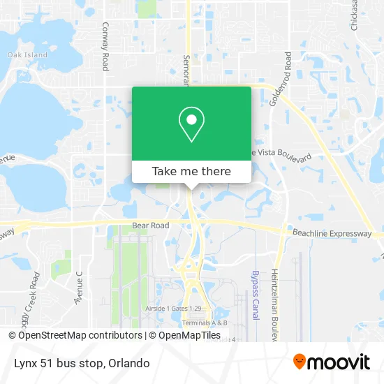 Lynx 51 bus stop map