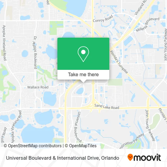 Universal Boulevard & International Drive map