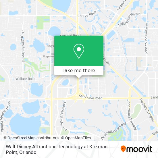 Walt Disney Attractions Technology at Kirkman Point map