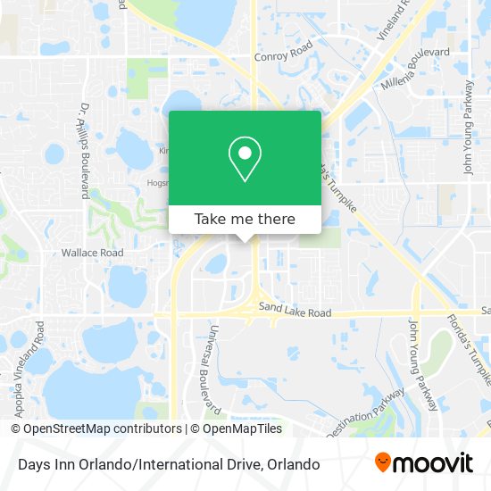 Mapa de Days Inn Orlando / International Drive