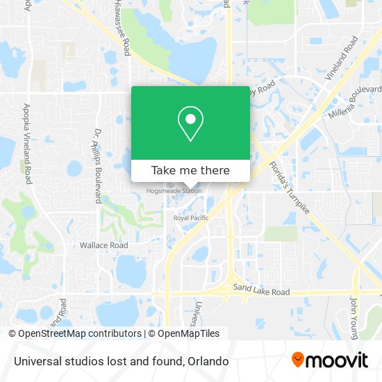 Universal studios lost and found map