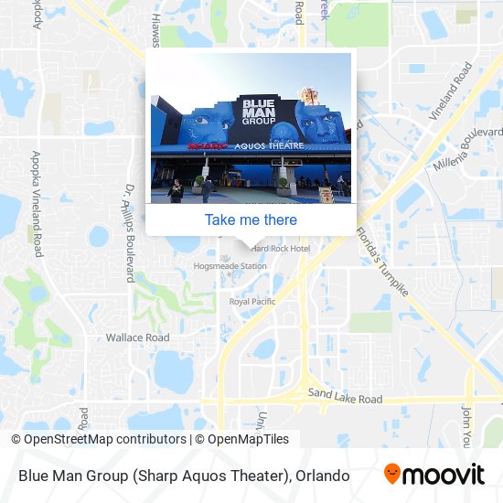 Mapa de Blue Man Group (Sharp Aquos Theater)