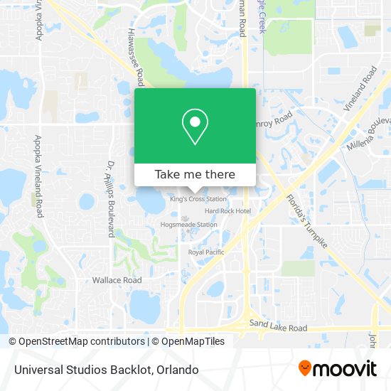 Mapa de Universal Studios Backlot
