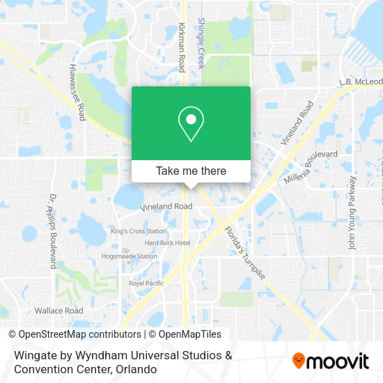 Mapa de Wingate by Wyndham Universal Studios & Convention Center