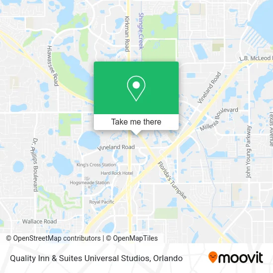 Quality Inn & Suites Universal Studios map
