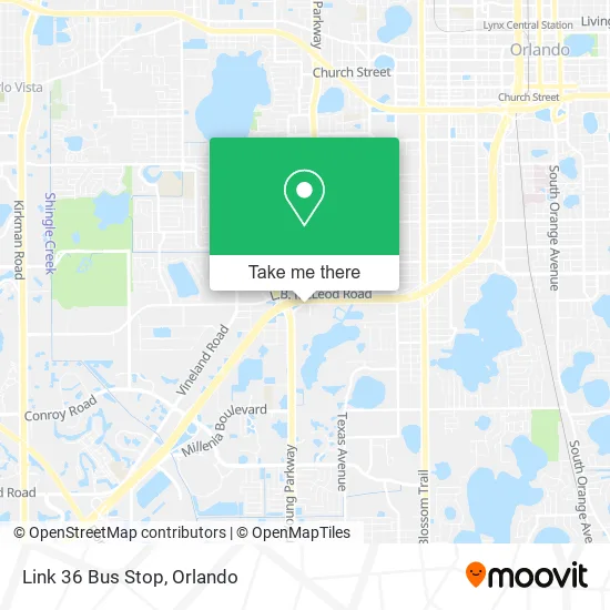 Link 36 Bus Stop map