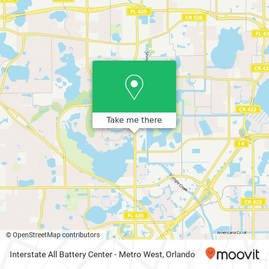 Mapa de Interstate All Battery Center - Metro West