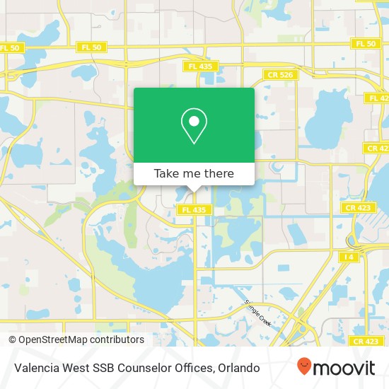 Valencia West SSB Counselor Offices map