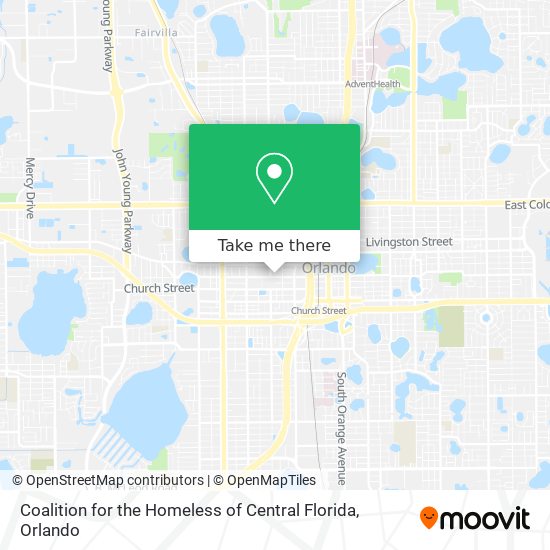 Coalition for the Homeless of Central Florida map
