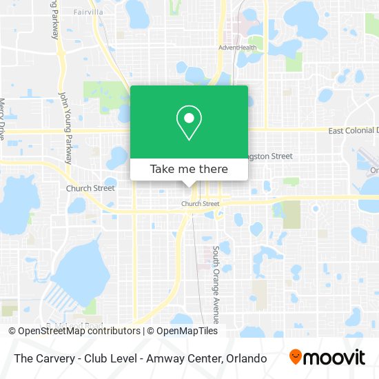 The Carvery - Club Level - Amway Center map