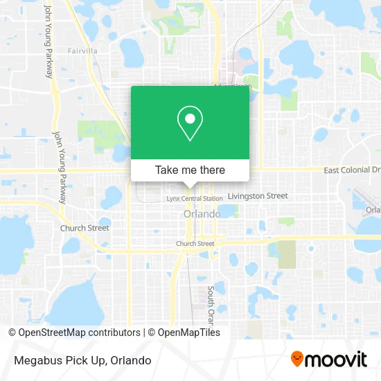 Megabus Pick Up map