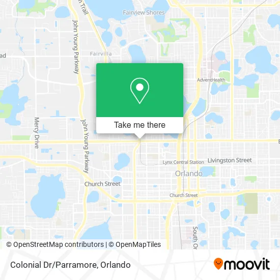 Colonial Dr/Parramore map