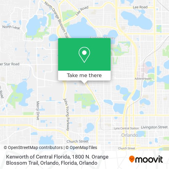 Mapa de Kenworth of Central Florida, 1800 N. Orange Blossom Trail, Orlando, Florida