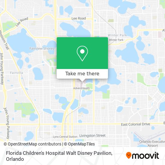 Mapa de Florida Children's Hospital Walt Disney Pavilion