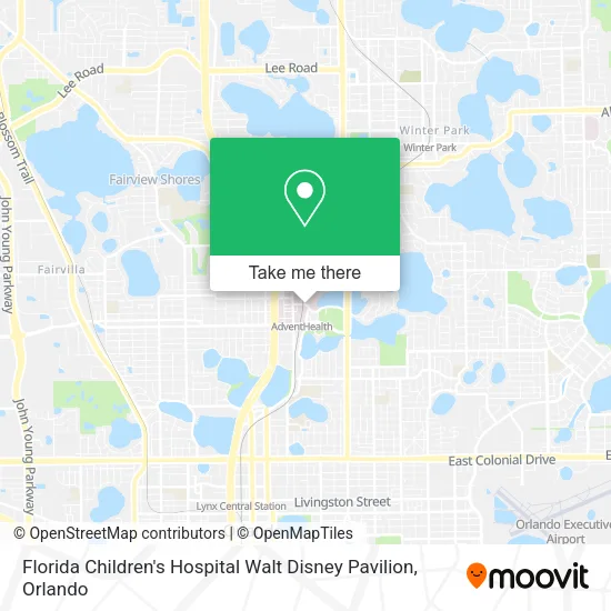 Florida Children's Hospital Walt Disney Pavilion map