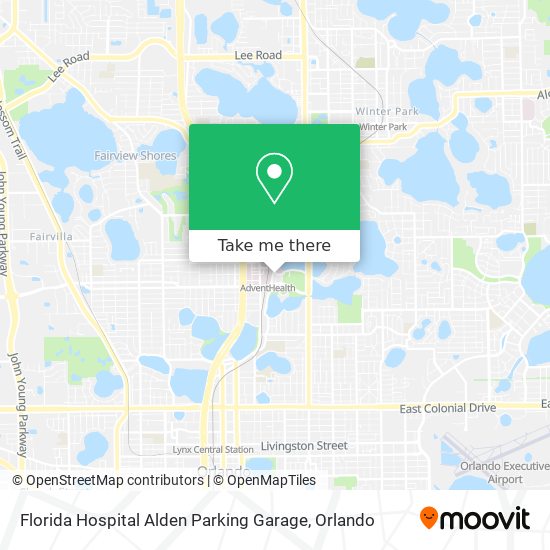 Florida Hospital Alden Parking Garage map