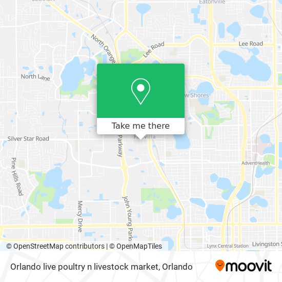 Mapa de Orlando live poultry n livestock market