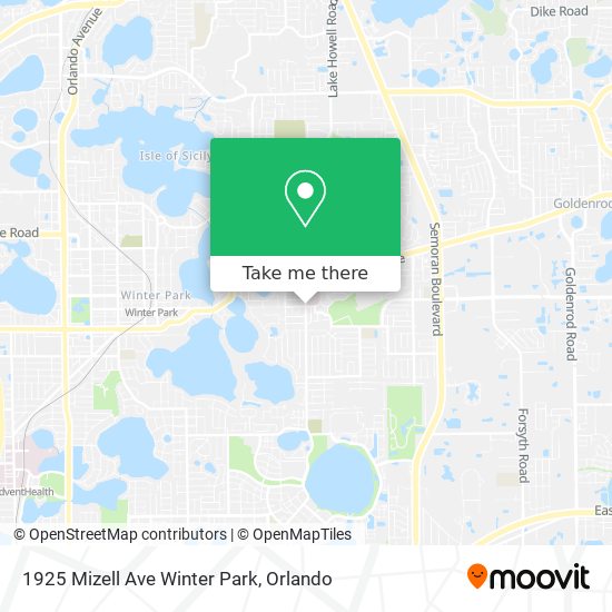 Mapa de 1925 Mizell Ave Winter Park