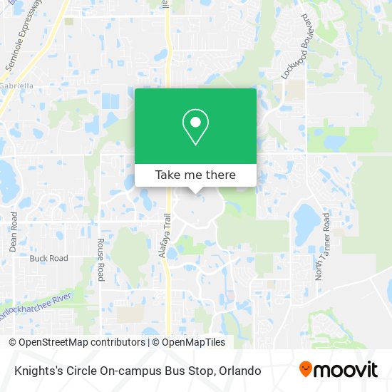 Knights's Circle On-campus Bus Stop map