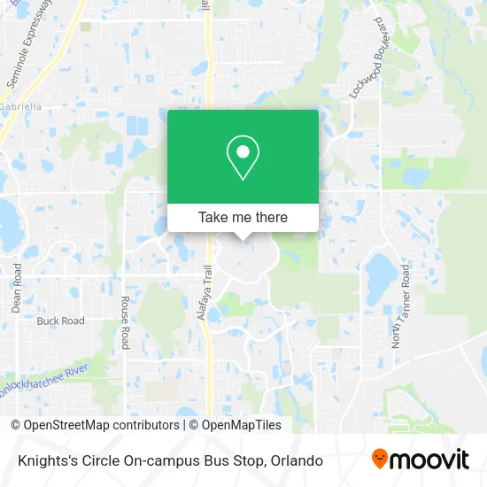 Knights's Circle On-campus Bus Stop map