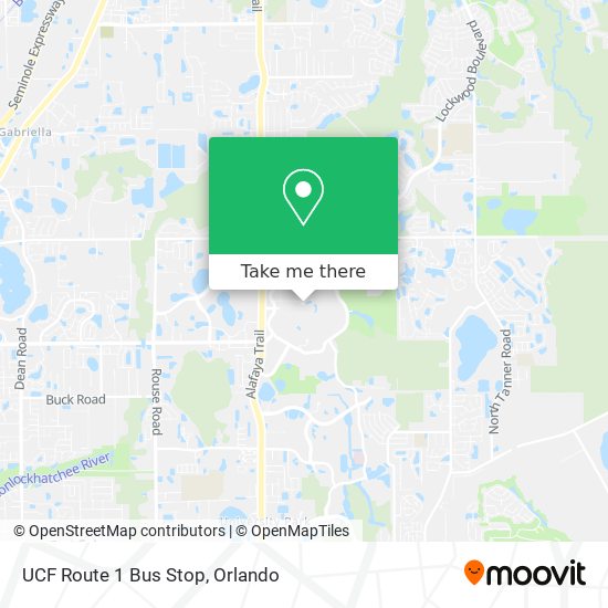 UCF Route 1 Bus Stop map