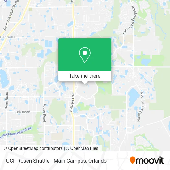 Mapa de UCF Rosen Shuttle - Main Campus