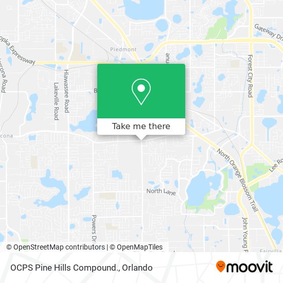 Mapa de OCPS Pine Hills Compound.