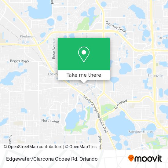 Edgewater/Clarcona Ocoee Rd map