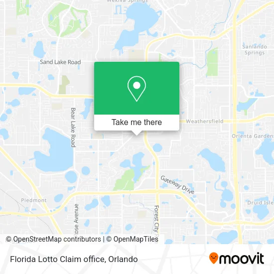 Mapa de Florida Lotto Claim office