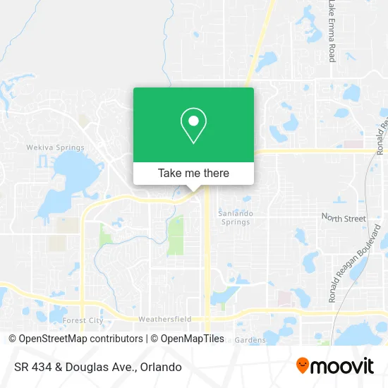 SR 434 & Douglas Ave. map